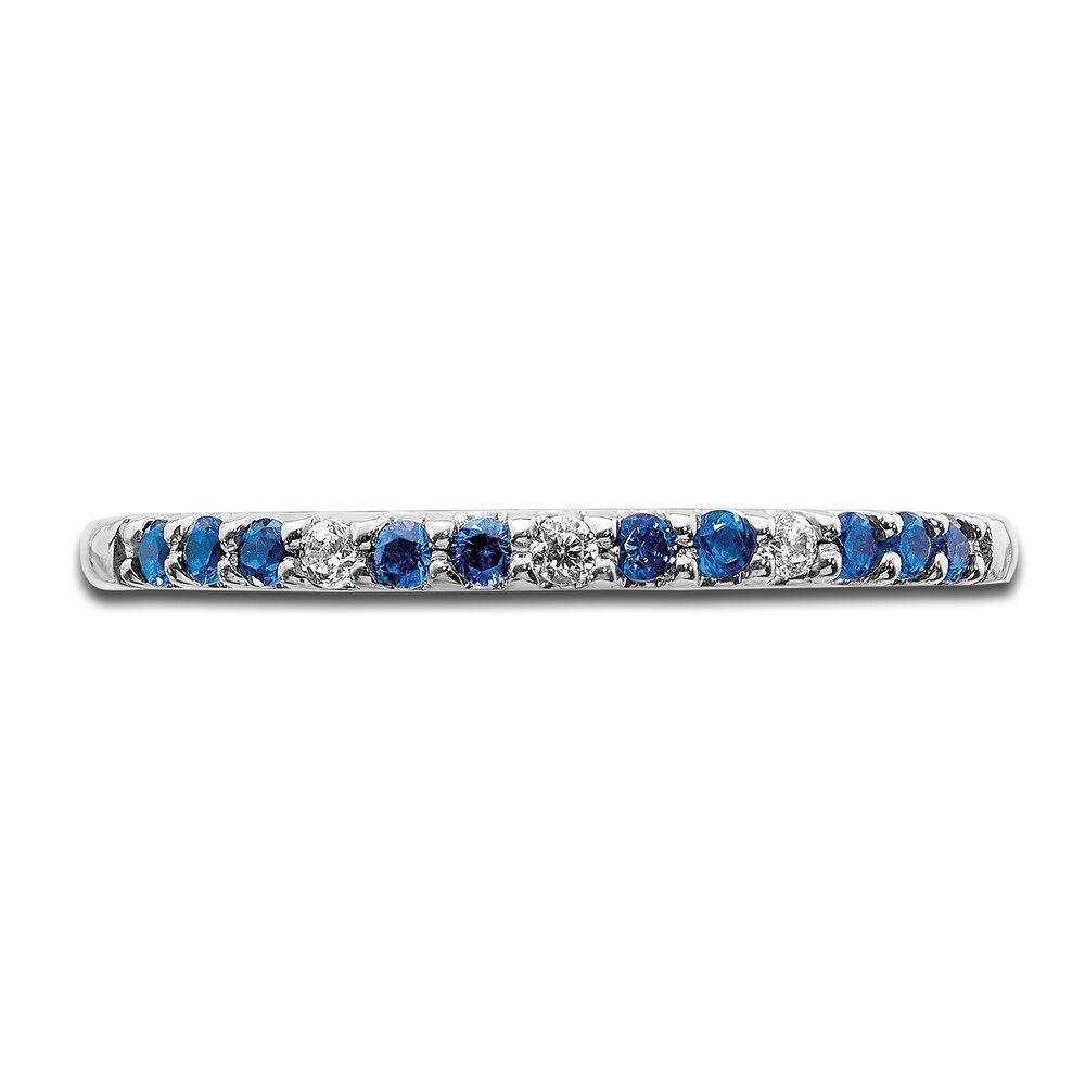 Natural Blue Sapphire Ring 1/20 ct tw Diamonds 14K White Gold QkONQot5 Natural Blue Sapphire Ring 1/20 ct tw Diamonds 14K White Gold QkONQot5