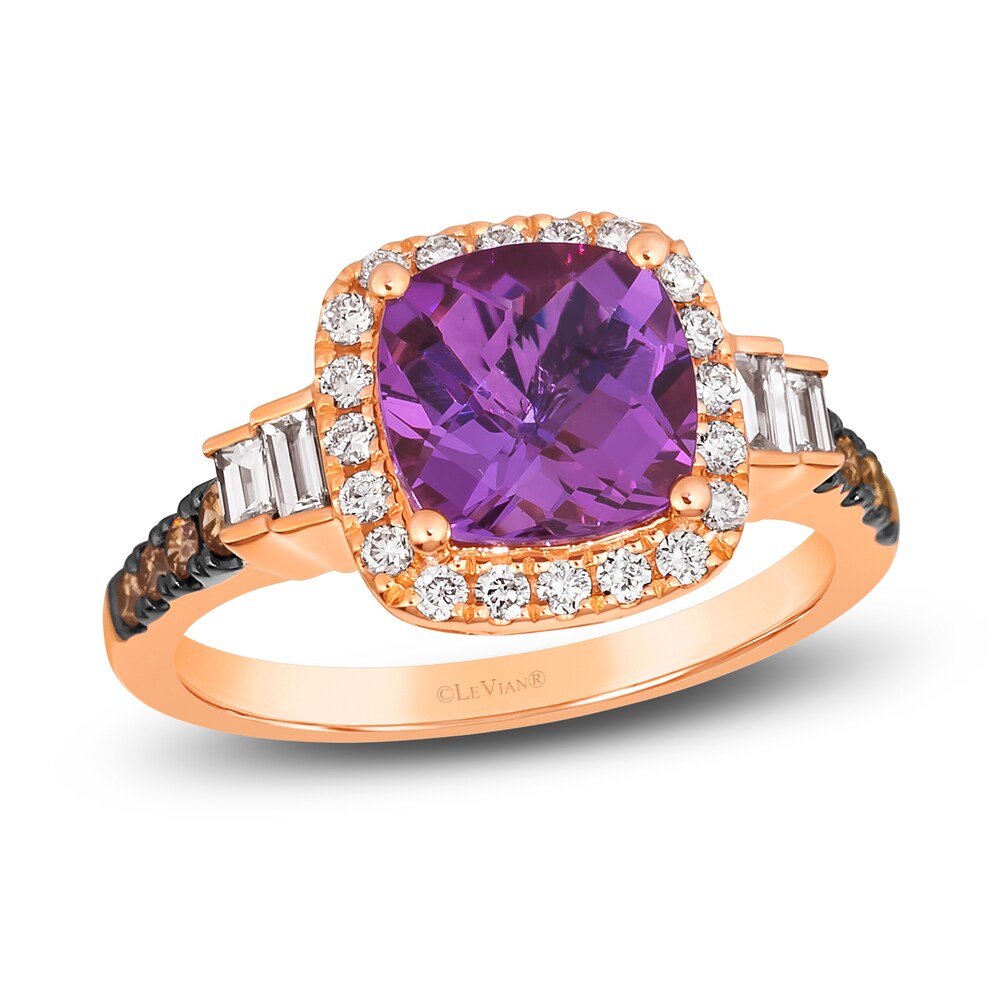 Le Vian Natural Amethyst Ring 1/2 ct tw Diamonds 14K Strawberry Gold Qll7joYe Le Vian Natural Amethyst Ring 1/2 ct tw Diamonds 14K Strawberry Gold Qll7joYe