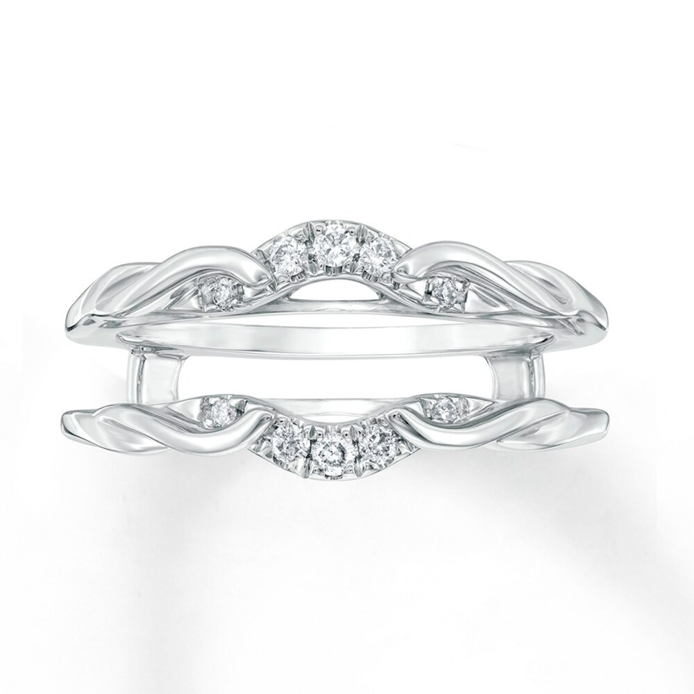 Diamond Enhancer Ring 1/8 ct tw Round-cut 14K White Gold QnyB1Jlv Diamond Enhancer Ring 1/8 ct tw Round-cut 14K White Gold QnyB1Jlv