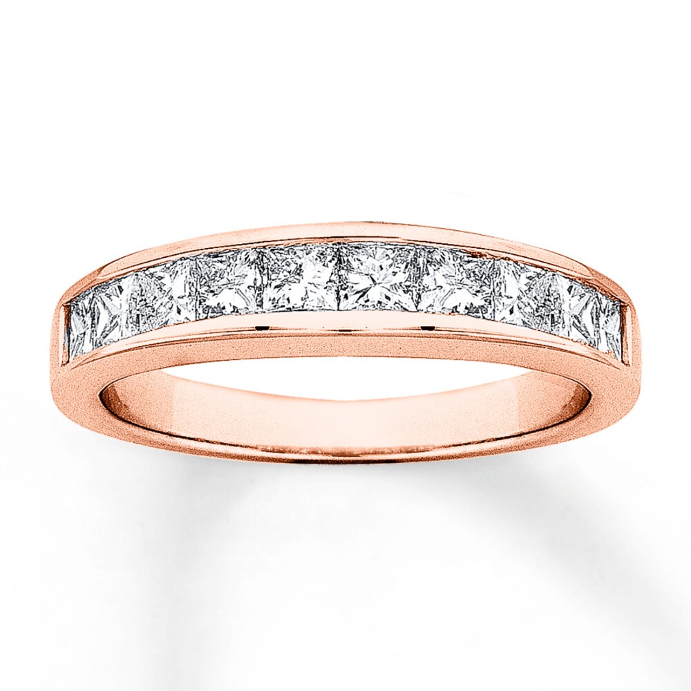 Diamond Anniversary Band 1/2 ct tw Princess-cut 14K Rose Gold R1TAkWi6 Diamond Anniversary Band 1/2 ct tw Princess-cut 14K Rose Gold R1TAkWi6