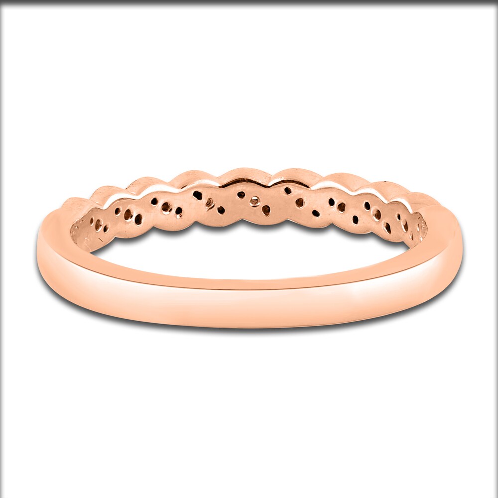 Diamond Wedding Band 1/10 ct tw Round 14K Rose Gold RSeXzn0w