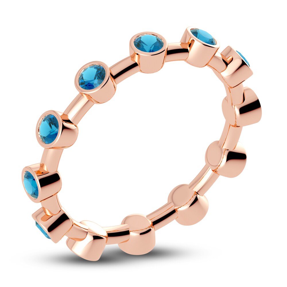 Juliette Maison Natural Blue Zircon 10K Rose Gold RUMT3HKO Juliette Maison Natural Blue Zircon 10K Rose Gold RUMT3HKO