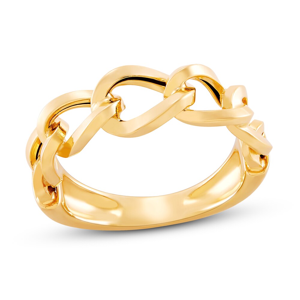 Italia D'Oro Chain Link Ring 14K Yellow Gold RUlcURu9 Italia D'Oro Chain Link Ring 14K Yellow Gold RUlcURu9