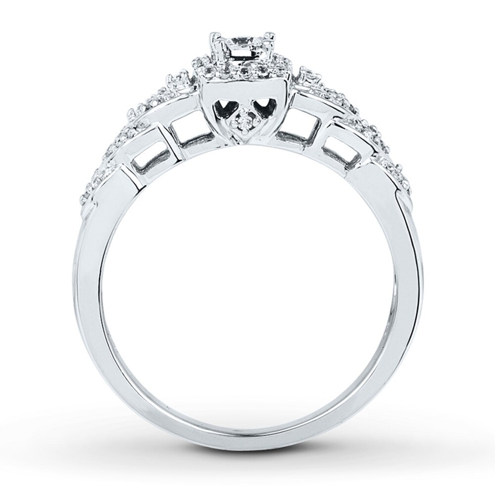 Diamond Promise Ring 1/5 ct tw Round-cut Sterling Silver Rnx3TV9X Diamond Promise Ring 1/5 ct tw Round-cut Sterling Silver Rnx3TV9X