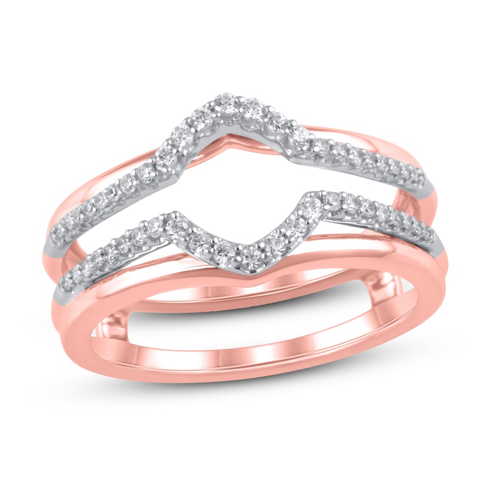 Diamond Enhancer Ring 1/4 ct tw Round 14K Two-Tone Gold Rostz2YZ Diamond Enhancer Ring 1/4 ct tw Round 14K Two-Tone Gold Rostz2YZ