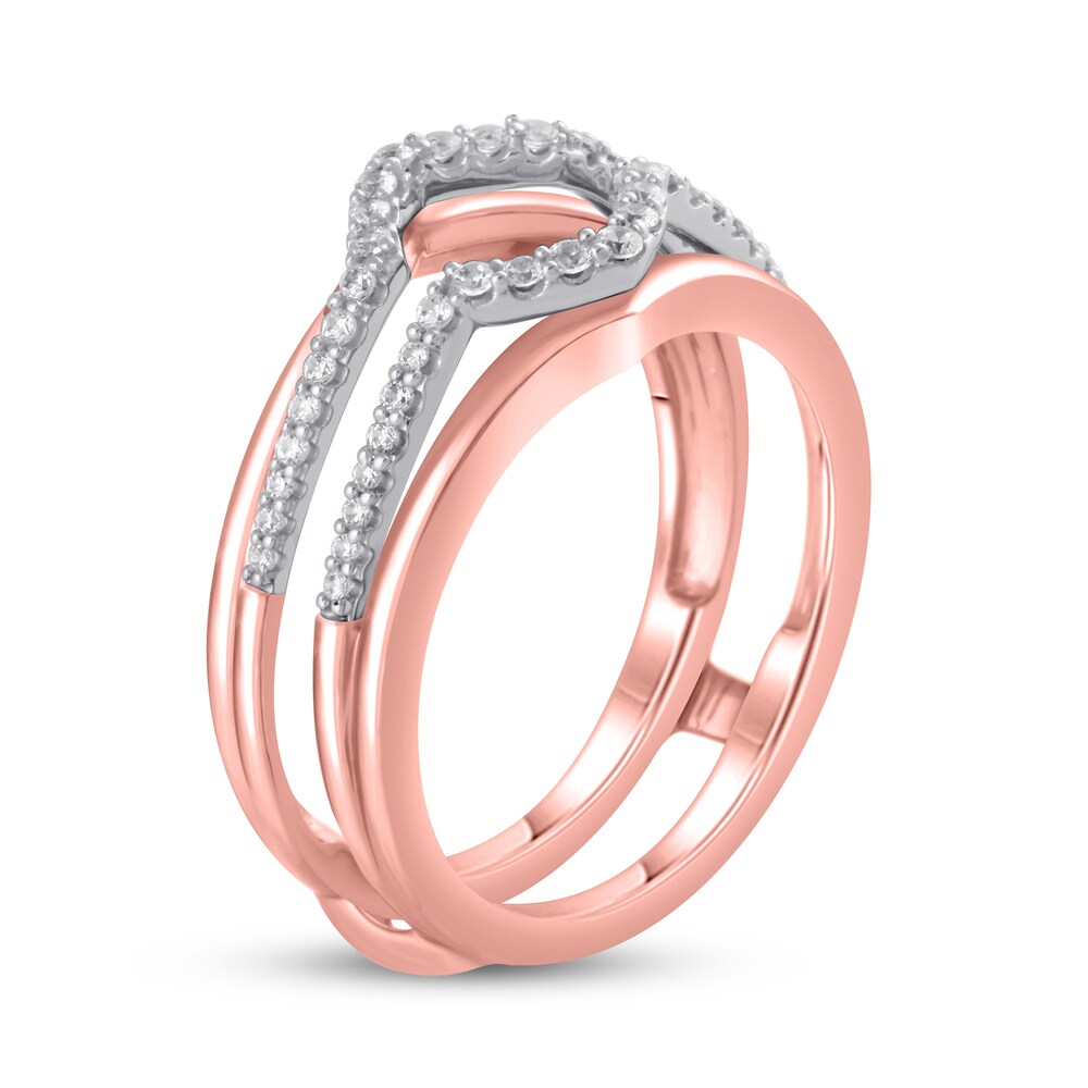 Diamond Enhancer Ring 1/4 ct tw Round 14K Two-Tone Gold Rostz2YZ Diamond Enhancer Ring 1/4 ct tw Round 14K Two-Tone Gold Rostz2YZ