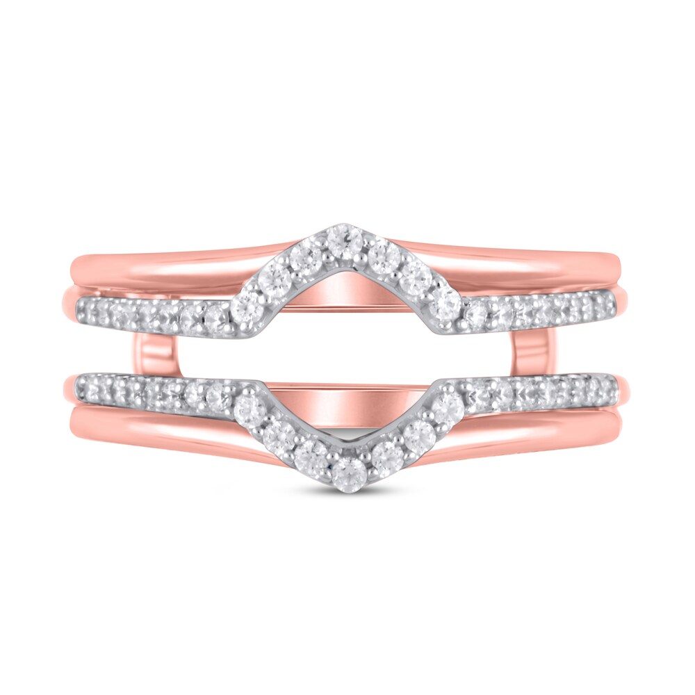 Diamond Enhancer Ring 1/4 ct tw Round 14K Two-Tone Gold Rostz2YZ Diamond Enhancer Ring 1/4 ct tw Round 14K Two-Tone Gold Rostz2YZ