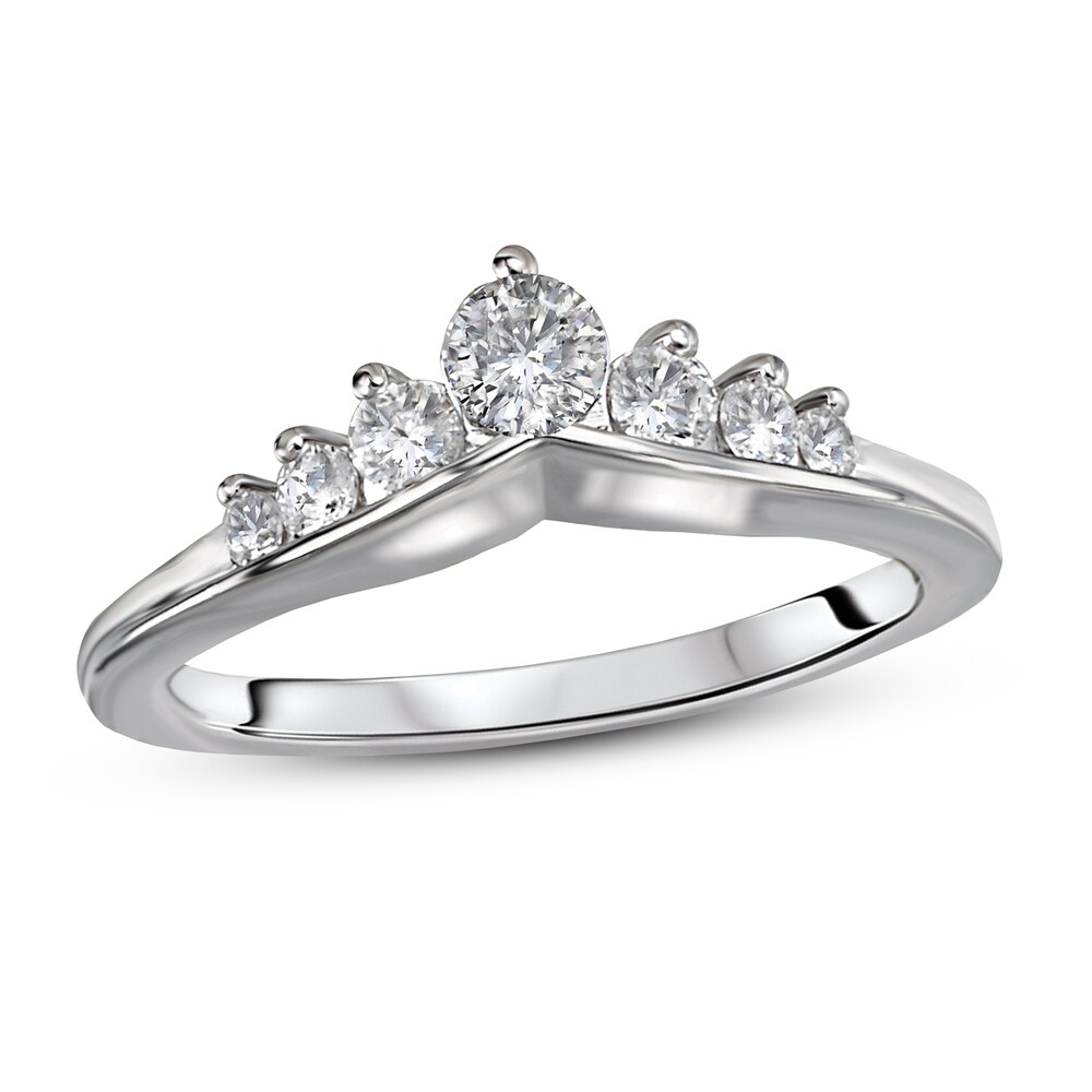 Diamond Anniversary Ring 3/8 ct tw Round 14K White Gold RpjN8wYS