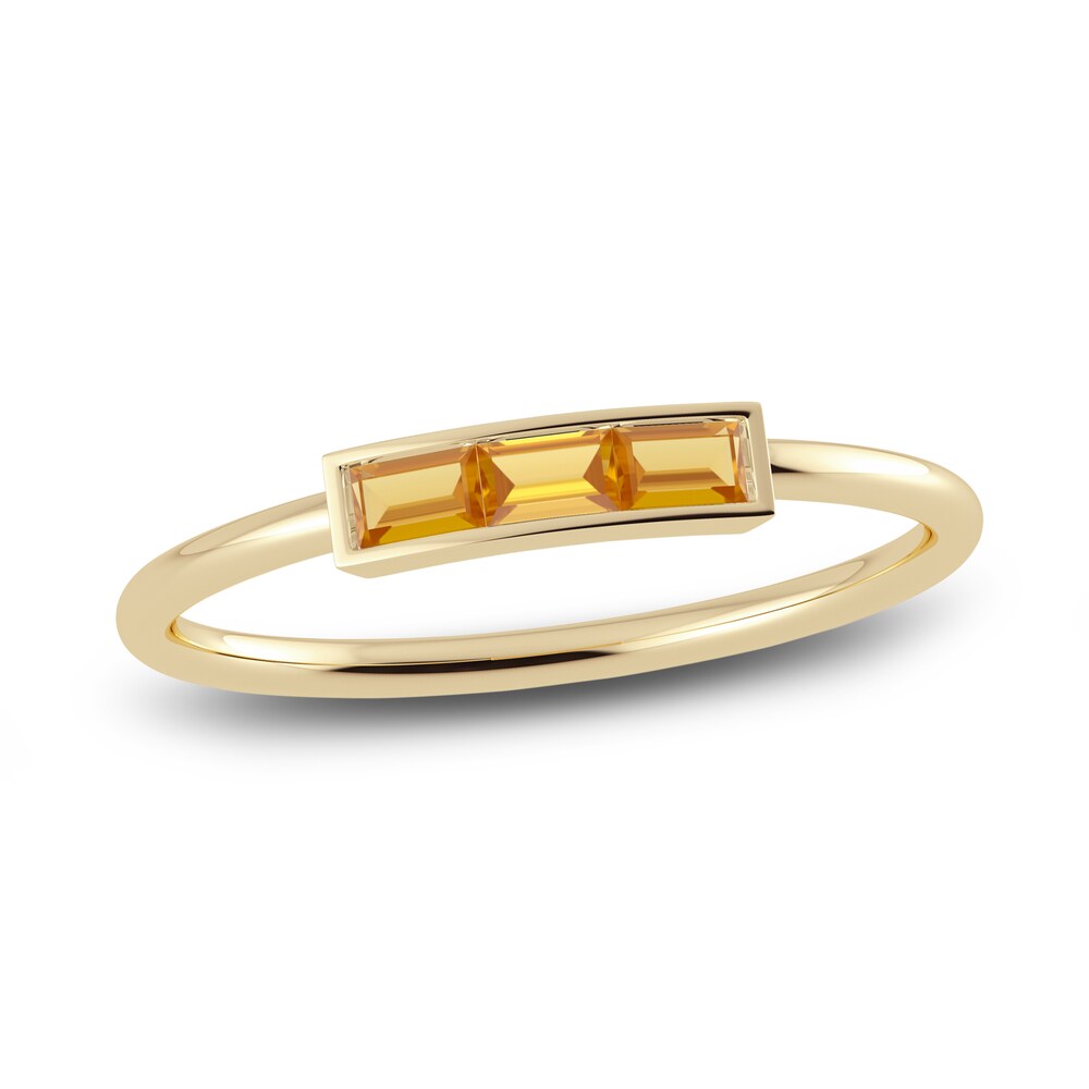 Juliette Maison Natural Citrine Baguette Bar Ring 10K Yellow Gold Rw2BufNN Juliette Maison Natural Citrine Baguette Bar Ring 10K Yellow Gold Rw2BufNN