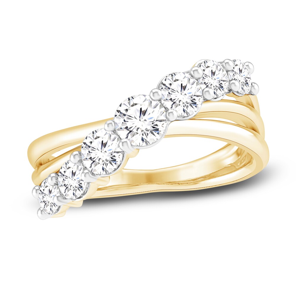 Lab-Created Diamond Ring 1-1/2 ct tw Round 14K Yellow Gold S76jyRx4