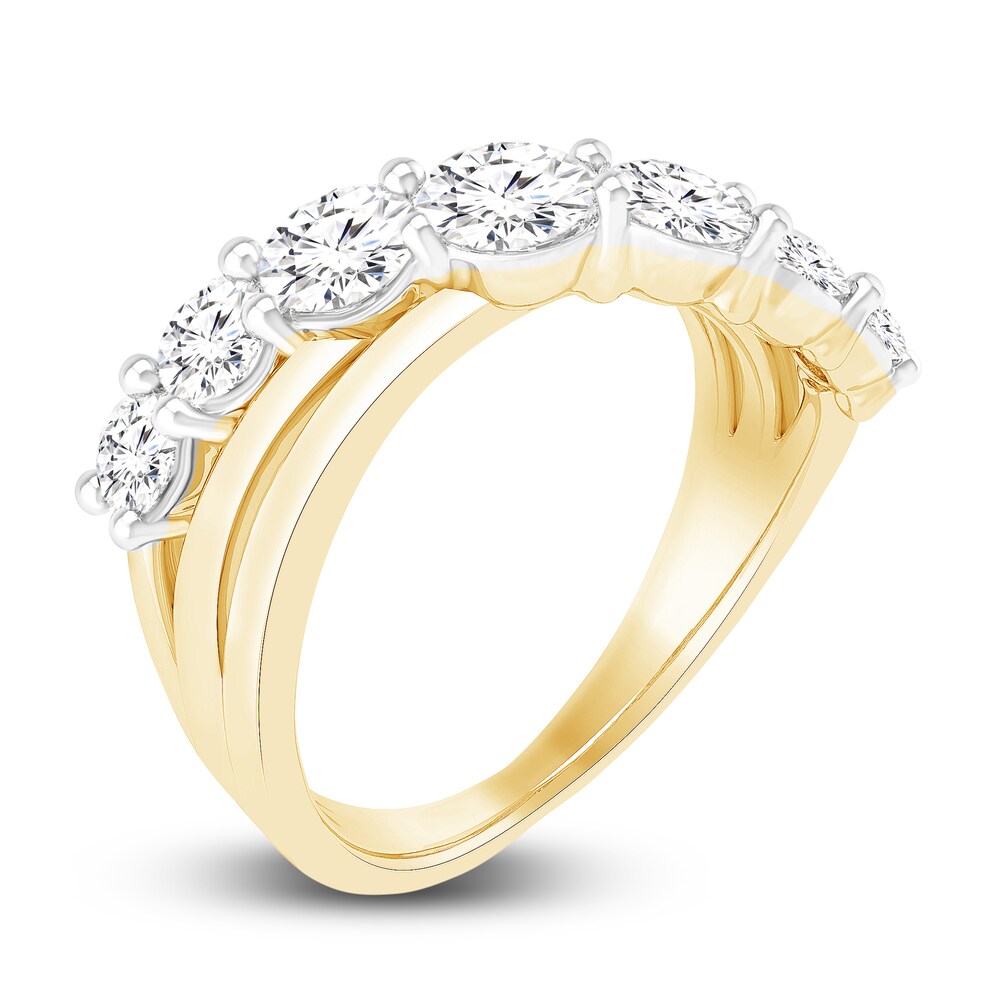 Lab-Created Diamond Ring 1-1/2 ct tw Round 14K Yellow Gold S76jyRx4 Lab-Created Diamond Ring 1-1/2 ct tw Round 14K Yellow Gold S76jyRx4