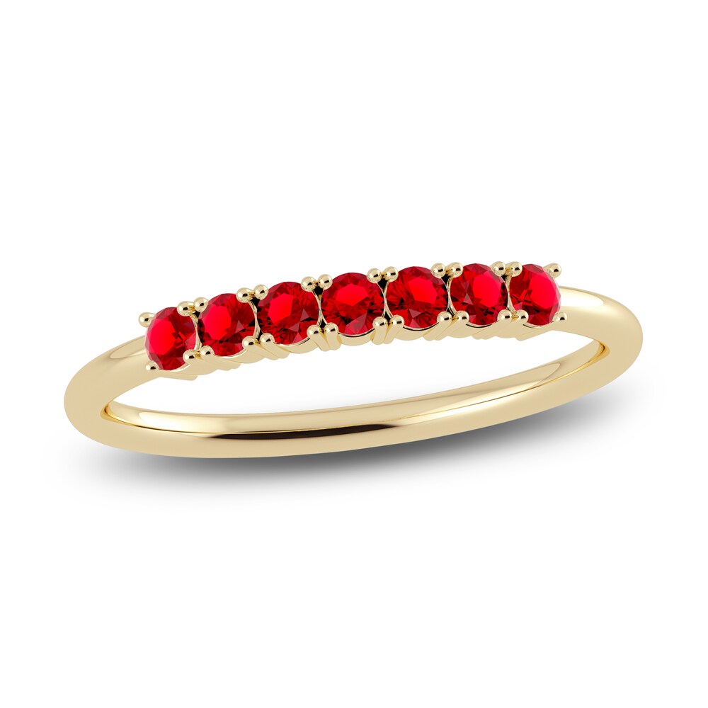 Juliette Maison Natural Ruby Half Eternity Ring 10K Yellow Gold SBTFOYow Juliette Maison Natural Ruby Half Eternity Ring 10K Yellow Gold SBTFOYow