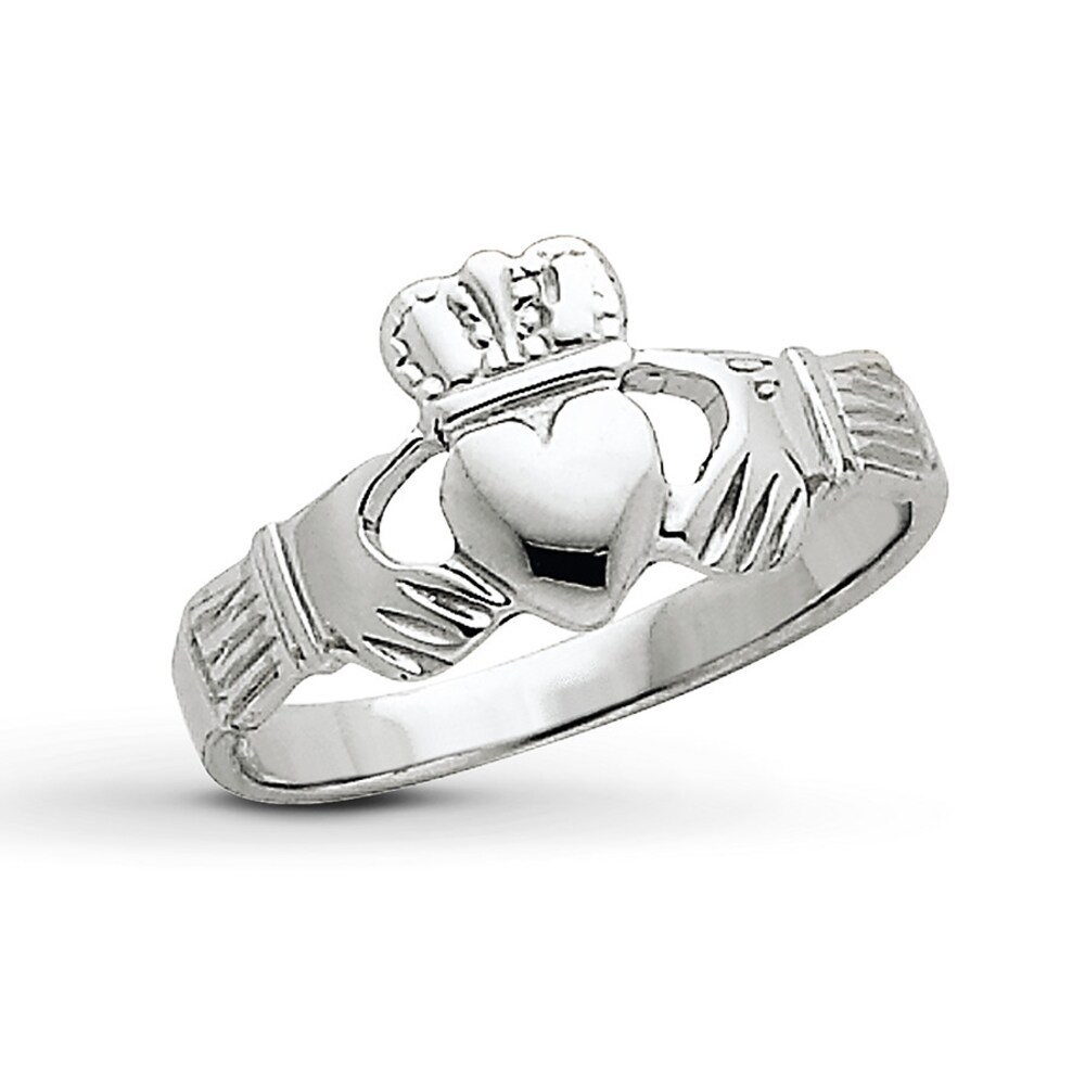 Claddagh Ring 14K White Gold SICV0w6K Claddagh Ring 14K White Gold SICV0w6K
