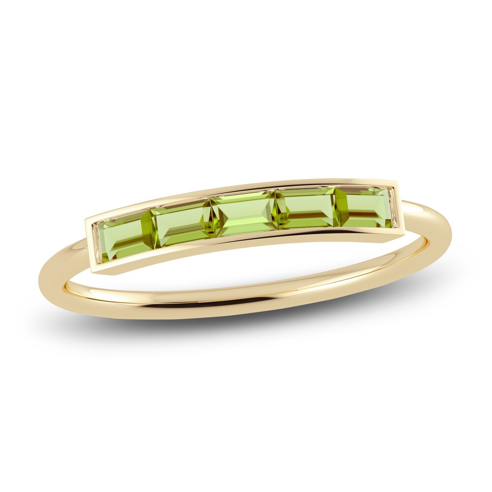 Juliette Maison Natural Peridot Baguette Bar Ring 10K Yellow Gold SO7JpD9P Juliette Maison Natural Peridot Baguette Bar Ring 10K Yellow Gold SO7JpD9P