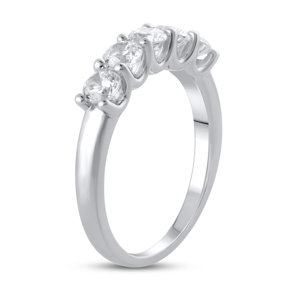 Lab-Created Diamond Wedding Band 1 ct tw Round 14K White Gold SY36DDRE Lab-Created Diamond Wedding Band 1 ct tw Round 14K White Gold SY36DDRE