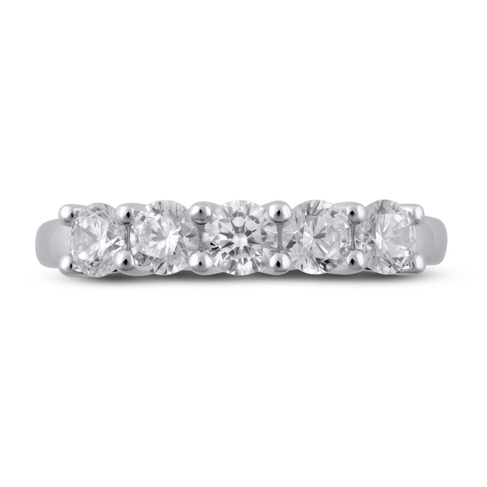 Lab-Created Diamond Wedding Band 1 ct tw Round 14K White Gold SY36DDRE Lab-Created Diamond Wedding Band 1 ct tw Round 14K White Gold SY36DDRE