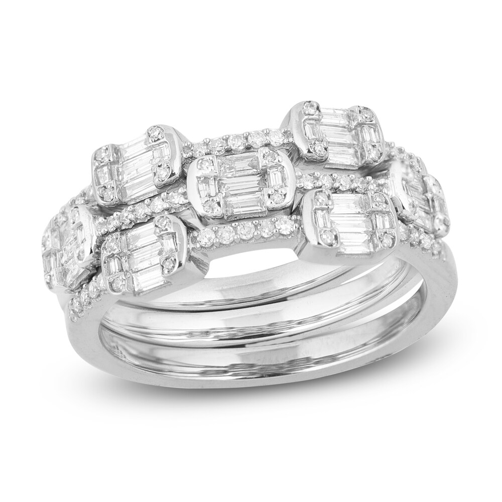 Diamond Stackable Anniversary Band 1/2 ct tw Round 14K White Gold Sb2Vz4DR Diamond Stackable Anniversary Band 1/2 ct tw Round 14K White Gold Sb2Vz4DR