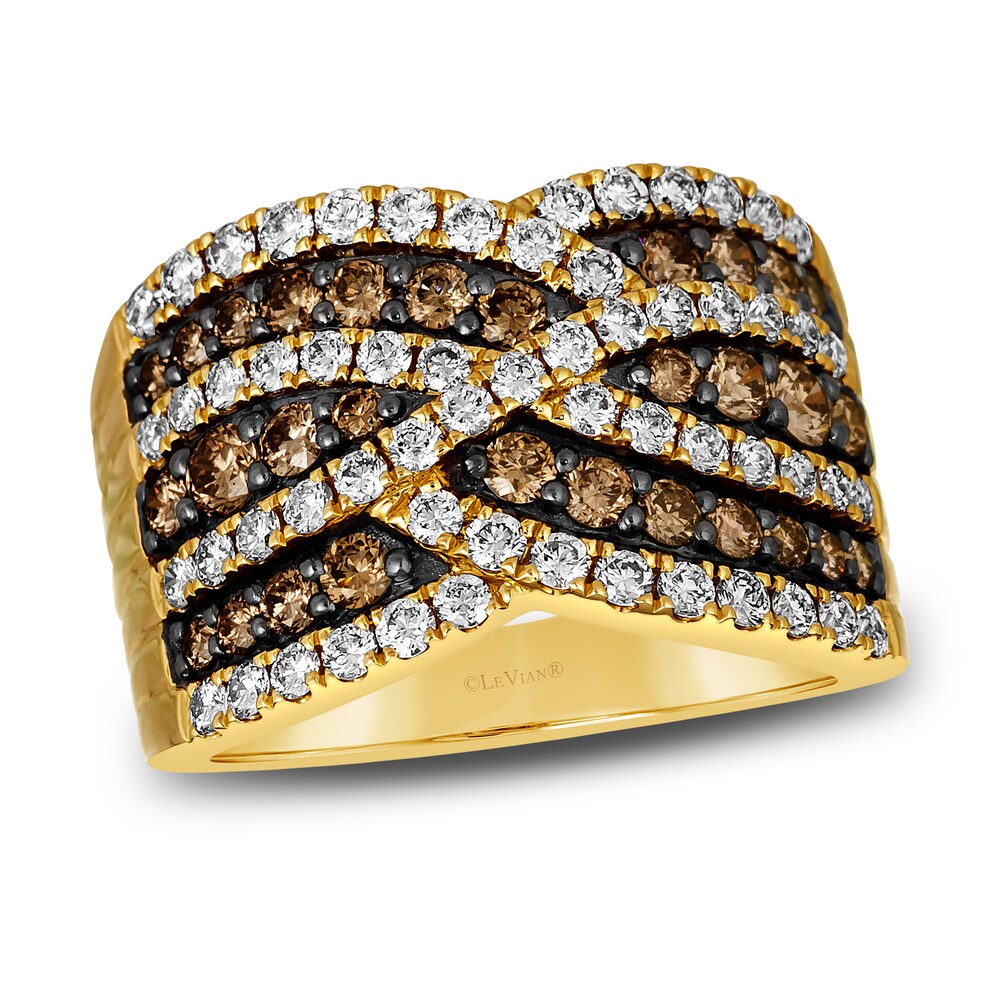Le Vian Wrapped In Chocolate Diamond Ring 1-7/8 ct tw Round 14K Honey Gold SmFQoWZt