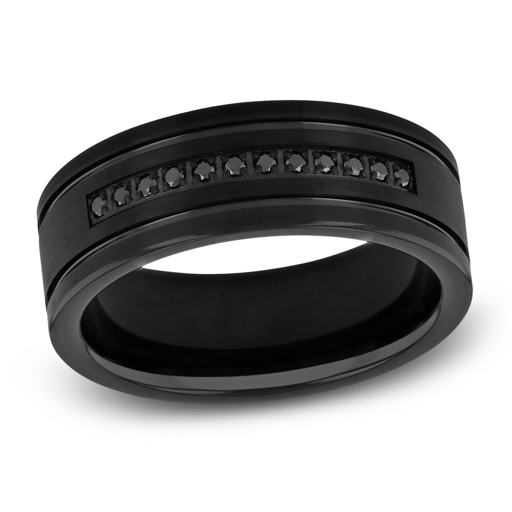 Black Diamond Wedding Band 1/10 ct tw Round Black Tungsten 8mm SnLJjTRW Black Diamond Wedding Band 1/10 ct tw Round Black Tungsten 8mm SnLJjTRW