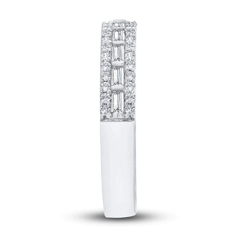 Diamond Ring 1/2 ct tw Baguette/Round 10K White Gold SuYLPPOJ Diamond Ring 1/2 ct tw Baguette/Round 10K White Gold SuYLPPOJ