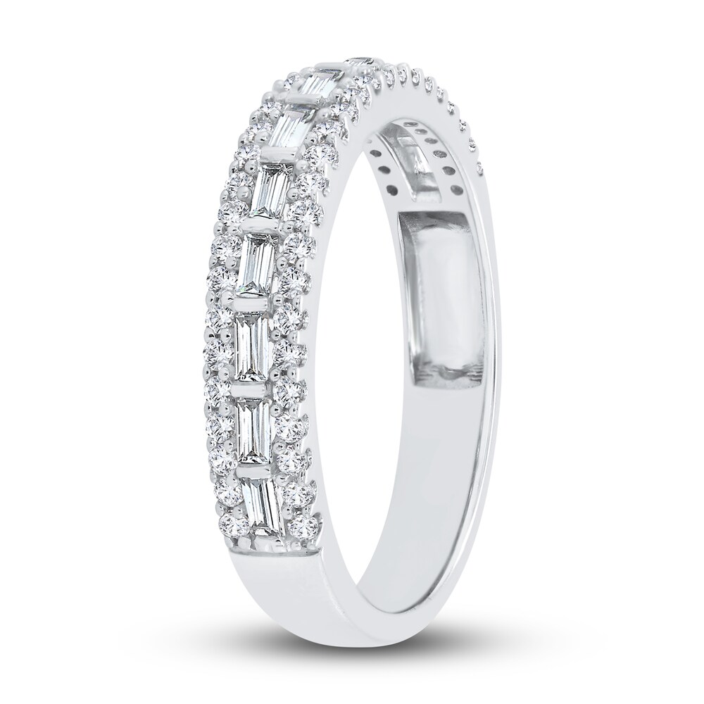 Diamond Ring 1/2 ct tw Baguette/Round 10K White Gold SuYLPPOJ Diamond Ring 1/2 ct tw Baguette/Round 10K White Gold SuYLPPOJ
