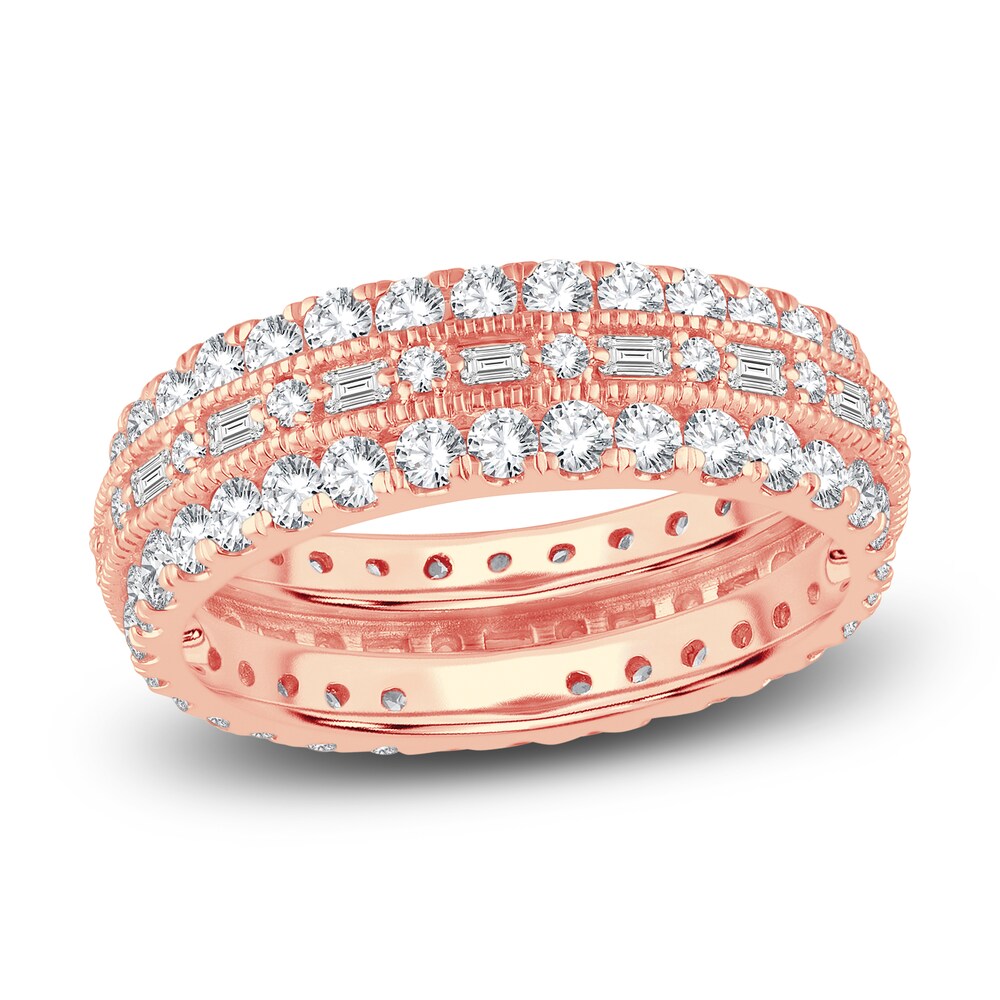 Diamond Eternity Band 2 ct tw Baguette/Round 14K Rose Gold T8zl9Jp2 Diamond Eternity Band 2 ct tw Baguette/Round 14K Rose Gold T8zl9Jp2