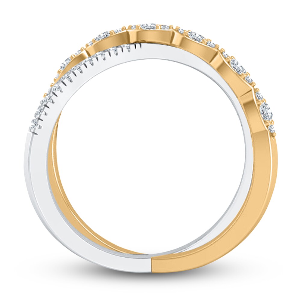Diamond Ring 1/4 ct tw Round 10K Two-Tone Gold TAqEM19s Diamond Ring 1/4 ct tw Round 10K Two-Tone Gold TAqEM19s