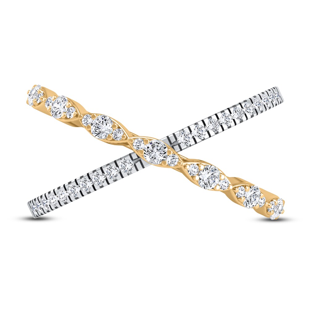 Diamond Ring 1/4 ct tw Round 10K Two-Tone Gold TAqEM19s Diamond Ring 1/4 ct tw Round 10K Two-Tone Gold TAqEM19s