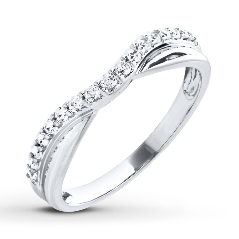 Diamond Anniversary Ring 1/10 ct tw Round-cut 14K White Gold TJoL5B9M Diamond Anniversary Ring 1/10 ct tw Round-cut 14K White Gold TJoL5B9M