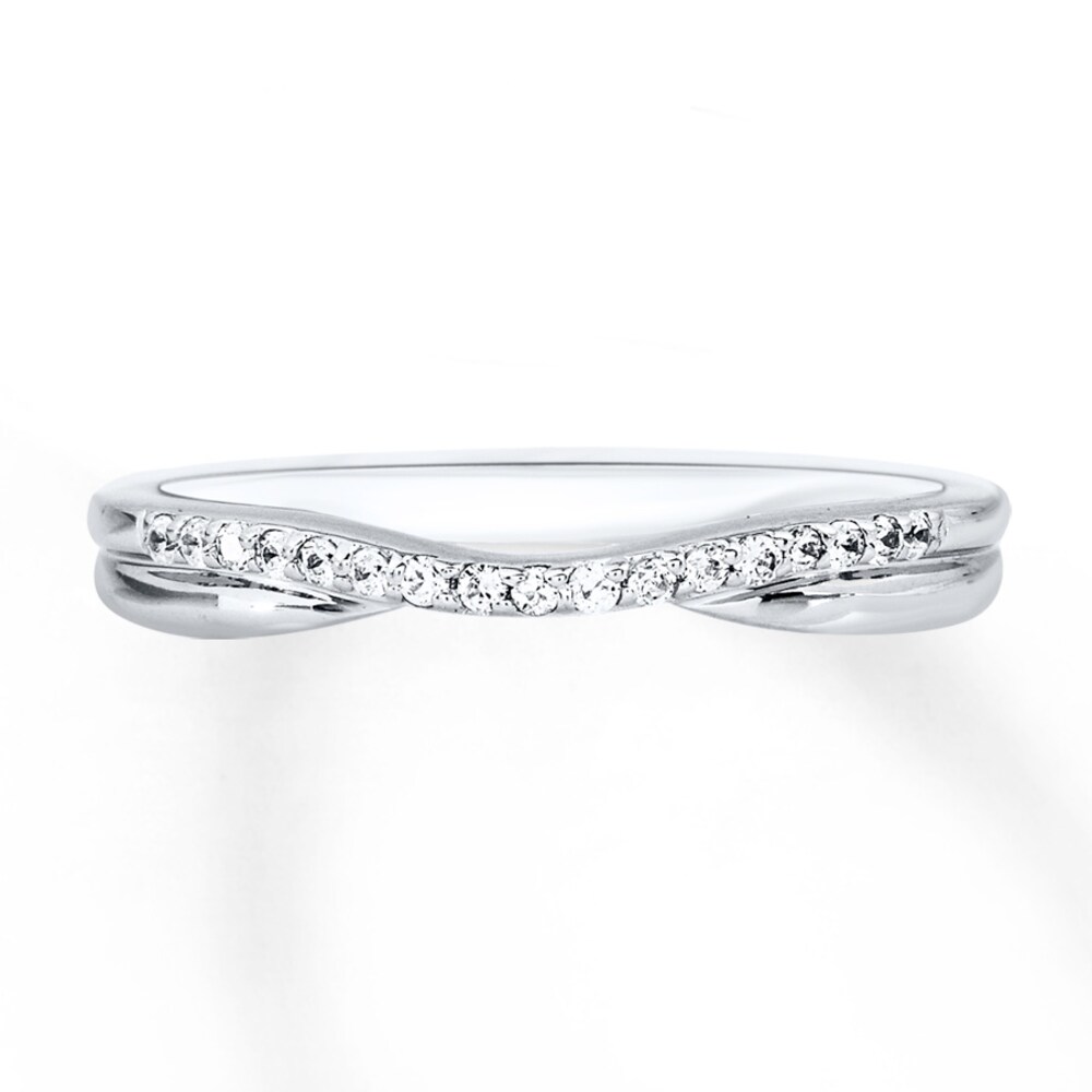 Diamond Anniversary Ring 1/10 ct tw Round-cut 14K White Gold TJoL5B9M Diamond Anniversary Ring 1/10 ct tw Round-cut 14K White Gold TJoL5B9M