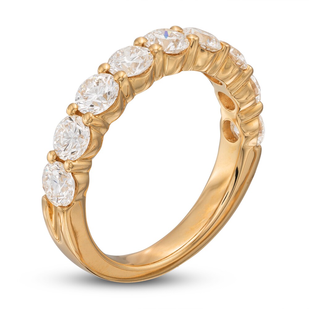 Lab-Created Diamond Anniversary Band 2 ct tw Round 14K Yellow Gold TRcjc3jo Lab-Created Diamond Anniversary Band 2 ct tw Round 14K Yellow Gold TRcjc3jo