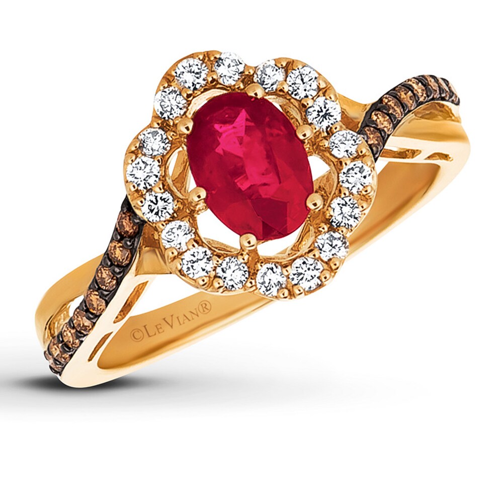 Le Vian Natural Ruby Ring 1/3 ct tw Diamonds 14K Honey Gold TVJEqurR Le Vian Natural Ruby Ring 1/3 ct tw Diamonds 14K Honey Gold TVJEqurR