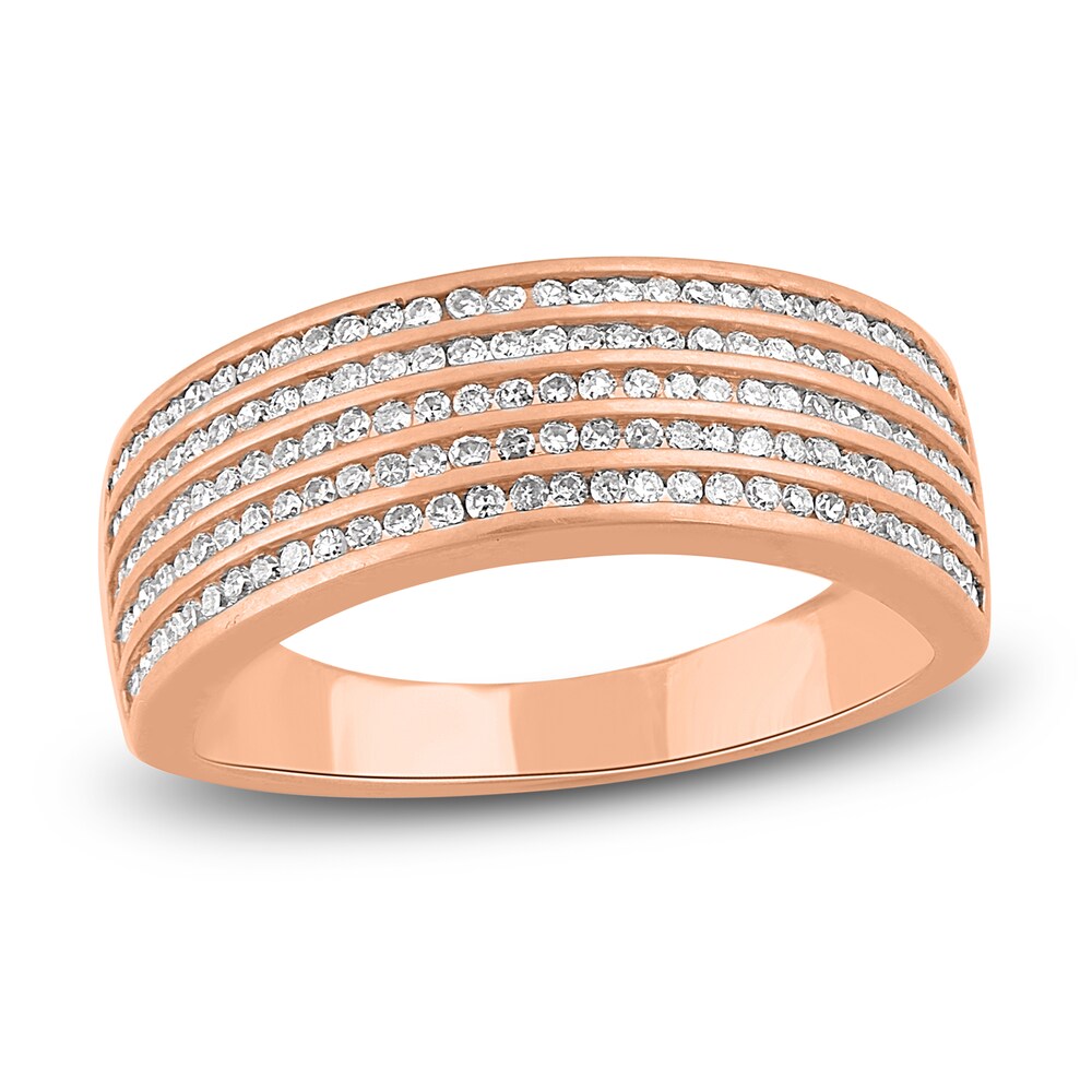Diamond Anniversary Band 1/2 ct tw Round 14K Rose Gold ThZE8Pes Diamond Anniversary Band 1/2 ct tw Round 14K Rose Gold ThZE8Pes