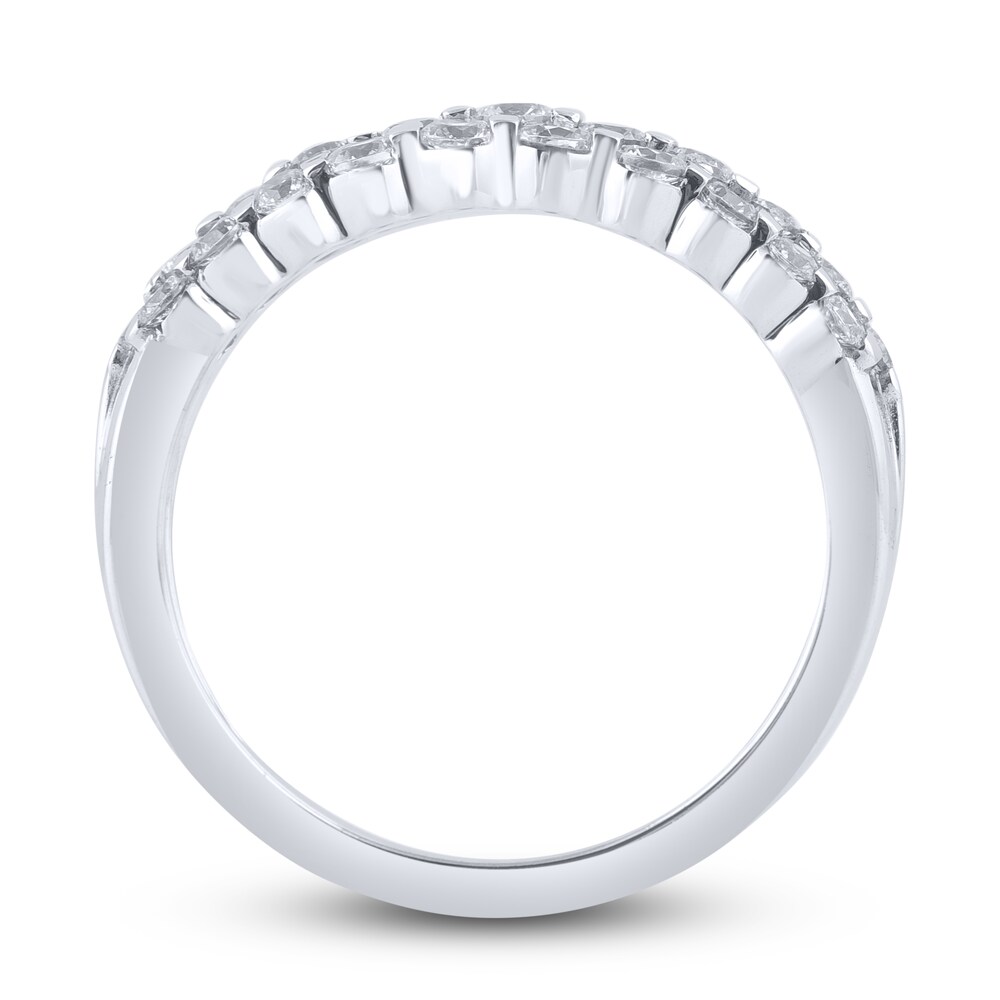 Diamond Bar Anniversary Band 1 ct tw Round 14K White Gold ThfmOBMI Diamond Bar Anniversary Band 1 ct tw Round 14K White Gold ThfmOBMI