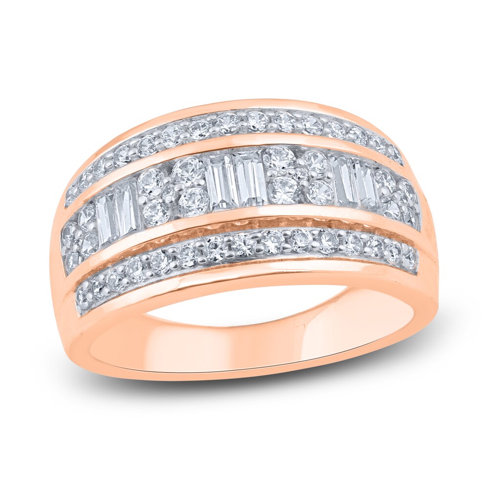 Diamond Anniversary Band 1 ct tw Round/Baguette 14K Rose Gold Ty0jRiEL Diamond Anniversary Band 1 ct tw Round/Baguette 14K Rose Gold Ty0jRiEL