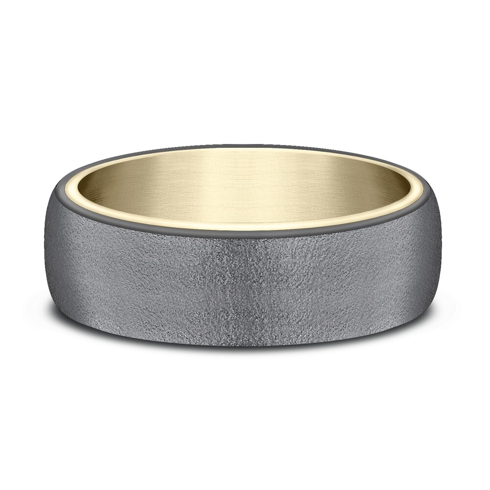 Wedding Band Black Tantalum/14K Yellow Gold 6.5mm U3mI8Qlm Wedding Band Black Tantalum/14K Yellow Gold 6.5mm U3mI8Qlm