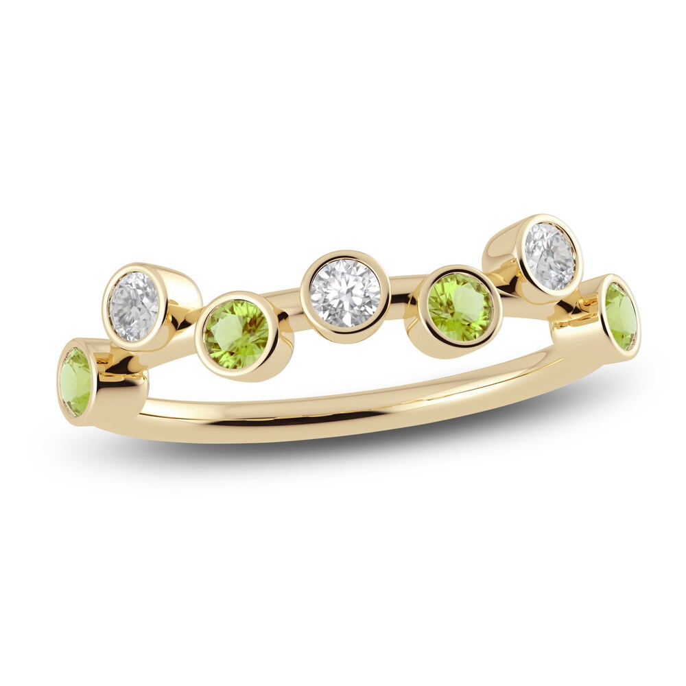 Juliette Maison Natural Peridot & Natural White Sapphire Ring 10K Yellow Gold U7RCz2yi Juliette Maison Natural Peridot & Natural White Sapphire Ring 10K Yellow Gold U7RCz2yi