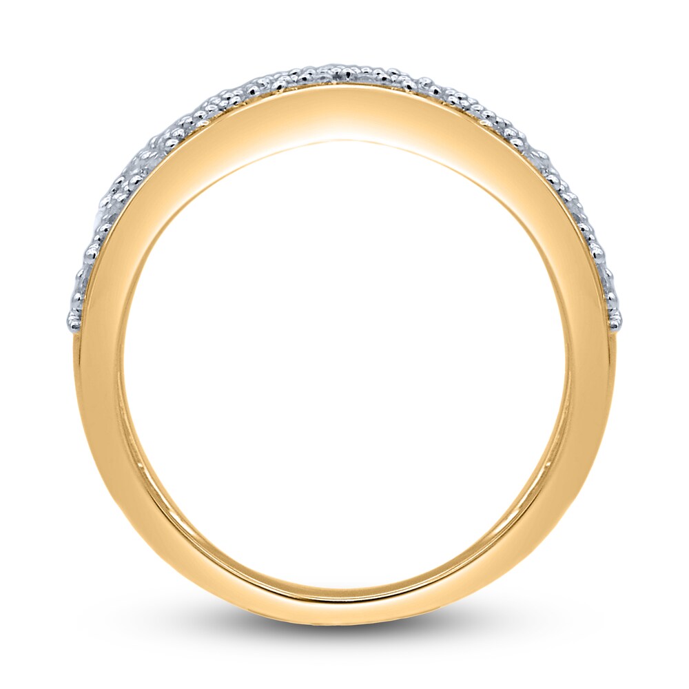 Diamond Multi-Row Anniversary Band 1 ct tw Round 14K Yellow Gold UDLj6dKr Diamond Multi-Row Anniversary Band 1 ct tw Round 14K Yellow Gold UDLj6dKr