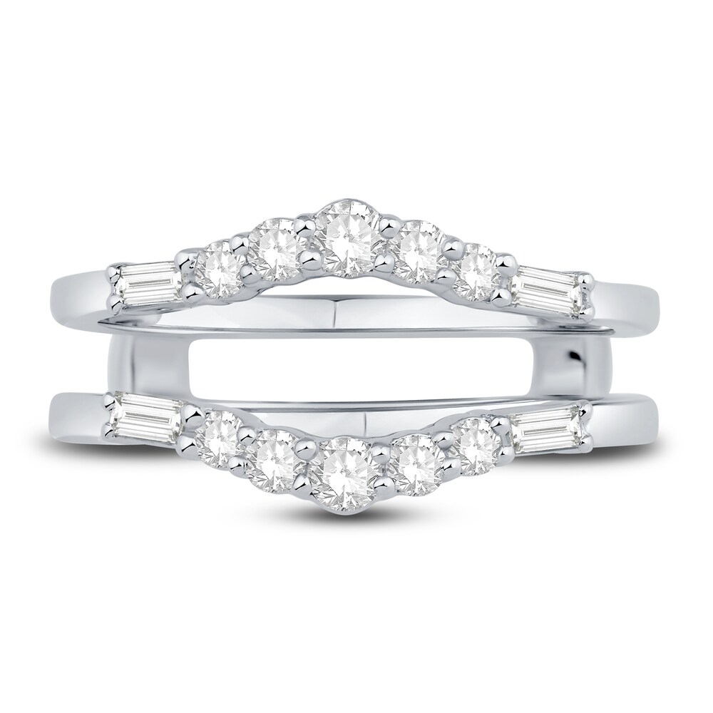 Diamond Enhancer Band 1/2 ct tw Round/Baguette Platinum UQc96AcE Diamond Enhancer Band 1/2 ct tw Round/Baguette Platinum UQc96AcE