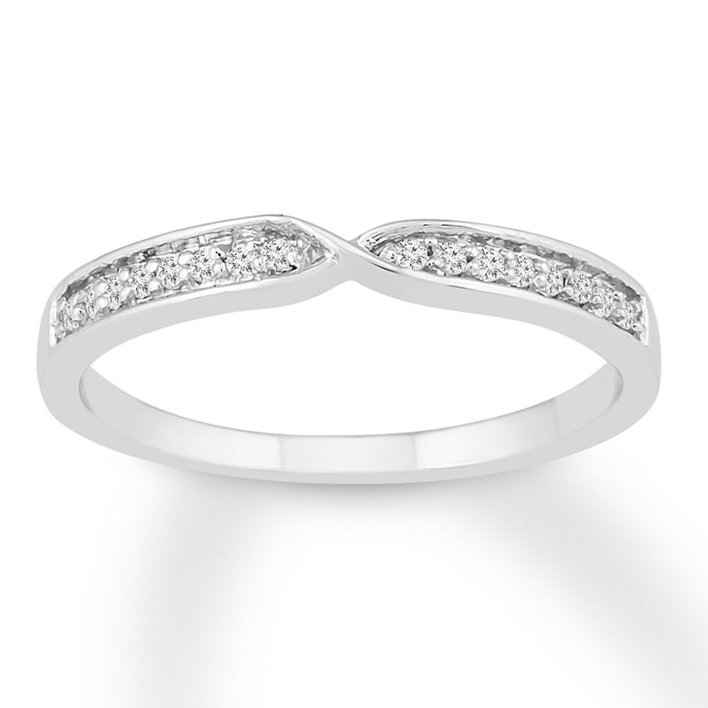 Diamond Ring 1/10 ct tw Round 10K White Gold US427Rp9 Diamond Ring 1/10 ct tw Round 10K White Gold US427Rp9