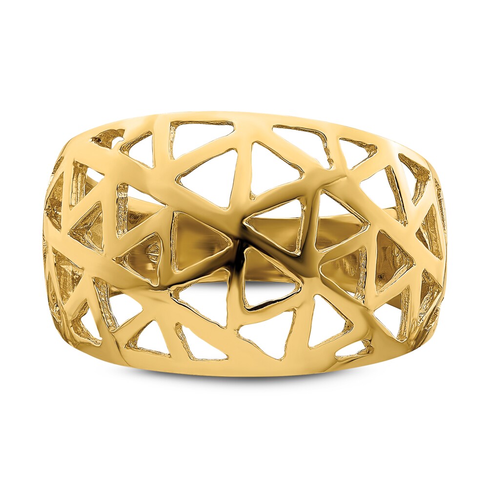 Triangle Dome Ring 14K Yellow Gold UlFMEx8W Triangle Dome Ring 14K Yellow Gold UlFMEx8W