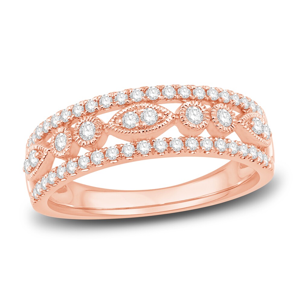 Diamond Anniversary Band 3/8 ct tw Round 14K Rose Gold UmoynD50 Diamond Anniversary Band 3/8 ct tw Round 14K Rose Gold UmoynD50