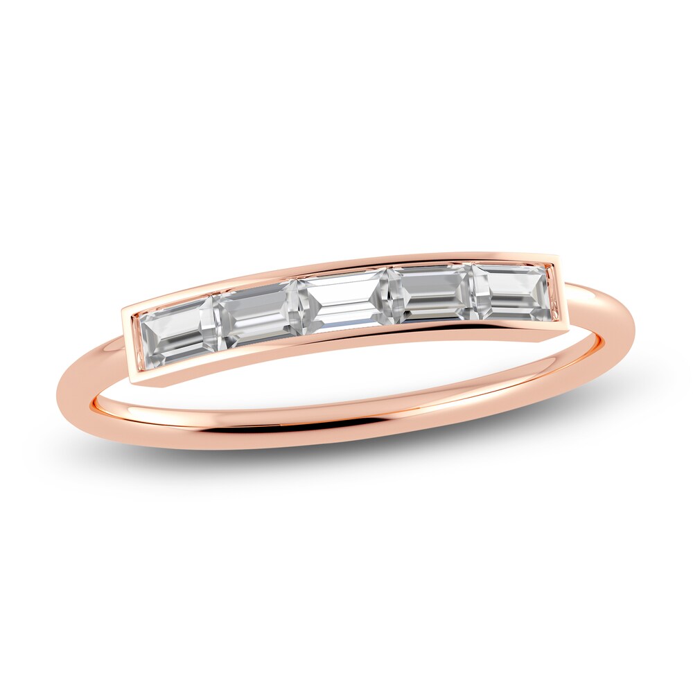 Juliette Maison Natural White Sapphire Baguette Bar Ring 10K Rose Gold Ur4VFD9o Juliette Maison Natural White Sapphire Baguette Bar Ring 10K Rose Gold Ur4VFD9o