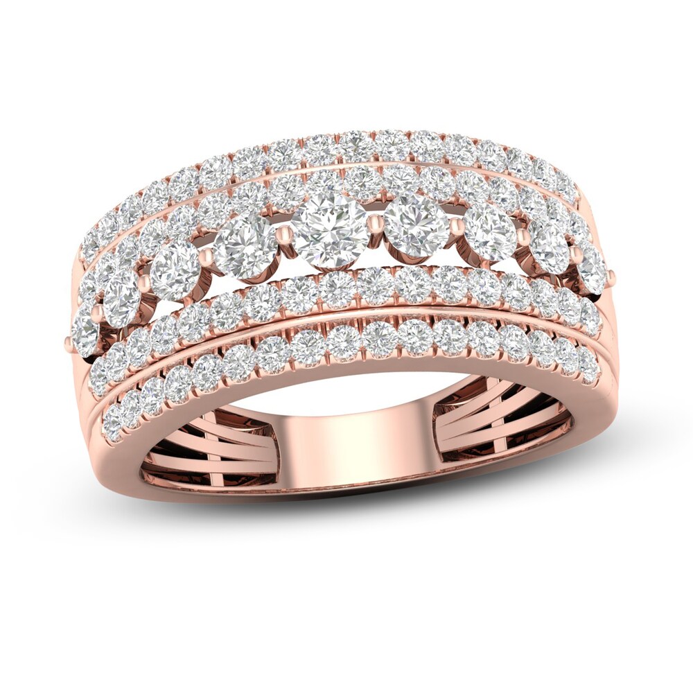 Diamond Ring 1 ct tw Round 10K Rose Gold V0kdlLZe