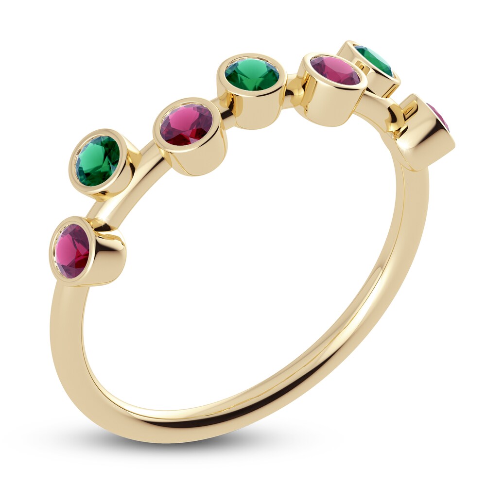 Juliette Maison Natural Emerald & Natural Rhodolite Garnet Ring 10K Yellow Gold V0w9smjS Juliette Maison Natural Emerald & Natural Rhodolite Garnet Ring 10K Yellow Gold V0w9smjS
