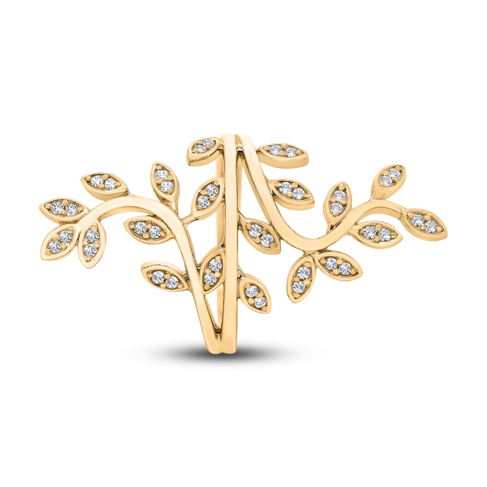 Diamond Floral Ring 1/4 ct tw Round 10K Yellow Gold V6VZNyn3 Diamond Floral Ring 1/4 ct tw Round 10K Yellow Gold V6VZNyn3