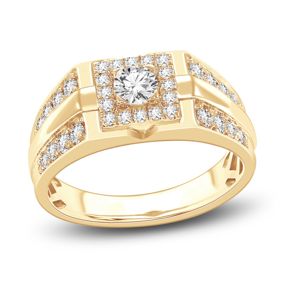 Men's Diamond Ring 1 ct tw Round 14K Yellow Gold VDoaFlV9 Men's Diamond Ring 1 ct tw Round 14K Yellow Gold VDoaFlV9