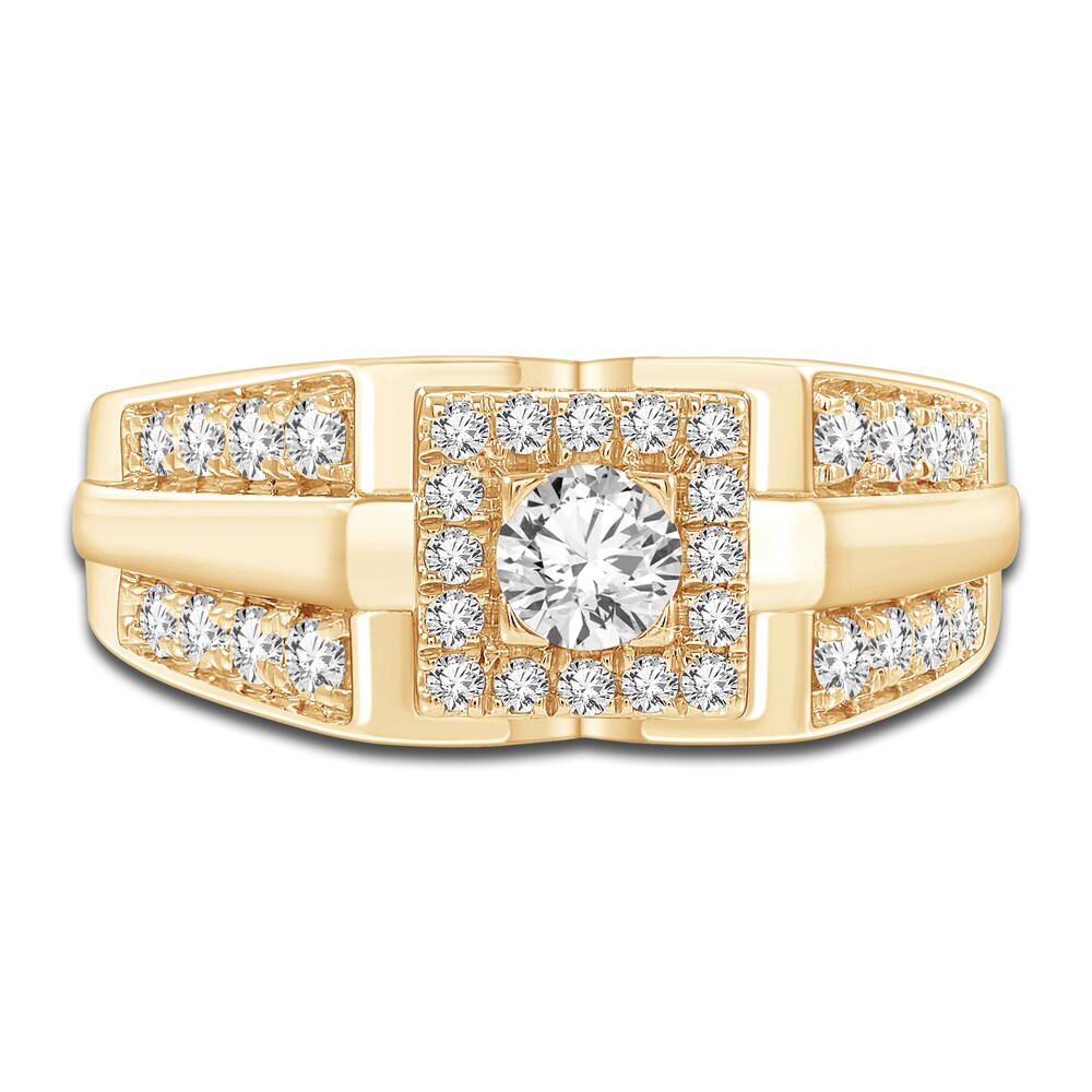 Men\'s Diamond Ring 1 ct tw Round 14K Yellow Gold VDoaFlV9 Men\'s Diamond Ring 1 ct tw Round 14K Yellow Gold VDoaFlV9