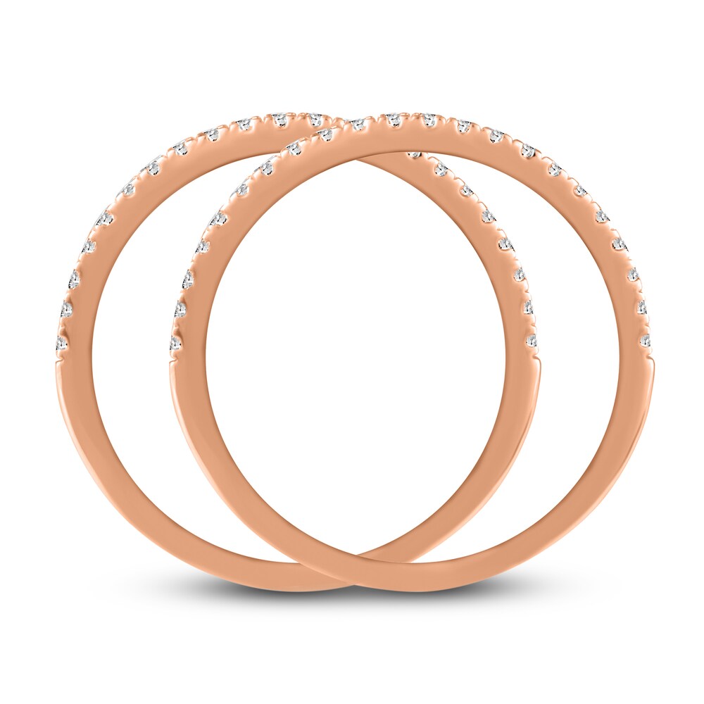Diamond Double Wedding Band Set 1/4 ct tw 14K Rose Gold VTfnniL6 Diamond Double Wedding Band Set 1/4 ct tw 14K Rose Gold VTfnniL6