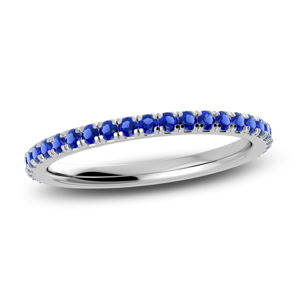 Juliette Maison Natural Blue Sapphire Eternity Ring 10K White Gold VWHSxt91 Juliette Maison Natural Blue Sapphire Eternity Ring 10K White Gold VWHSxt91